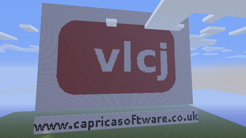 vlcj logo in Minecraft, yes, really